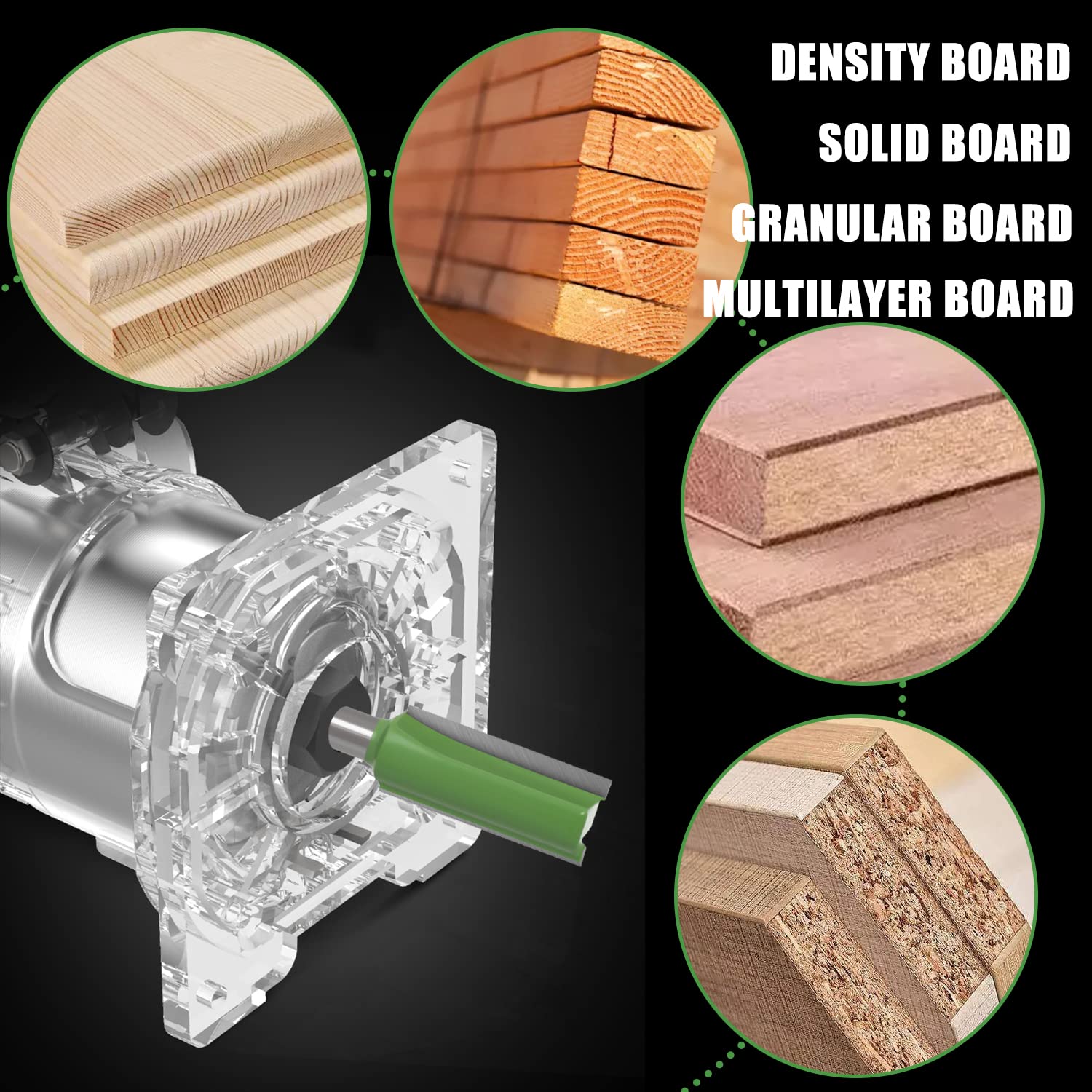 Newdeli 15pcs Router Bit Set 1/4 Inch Shank - 4pcs Top Bearing Flush Trim Router Bits and 4pcs Pattern Flush Trim Router Bits with 7Pcs Straight Cut Router Bits - Image 9