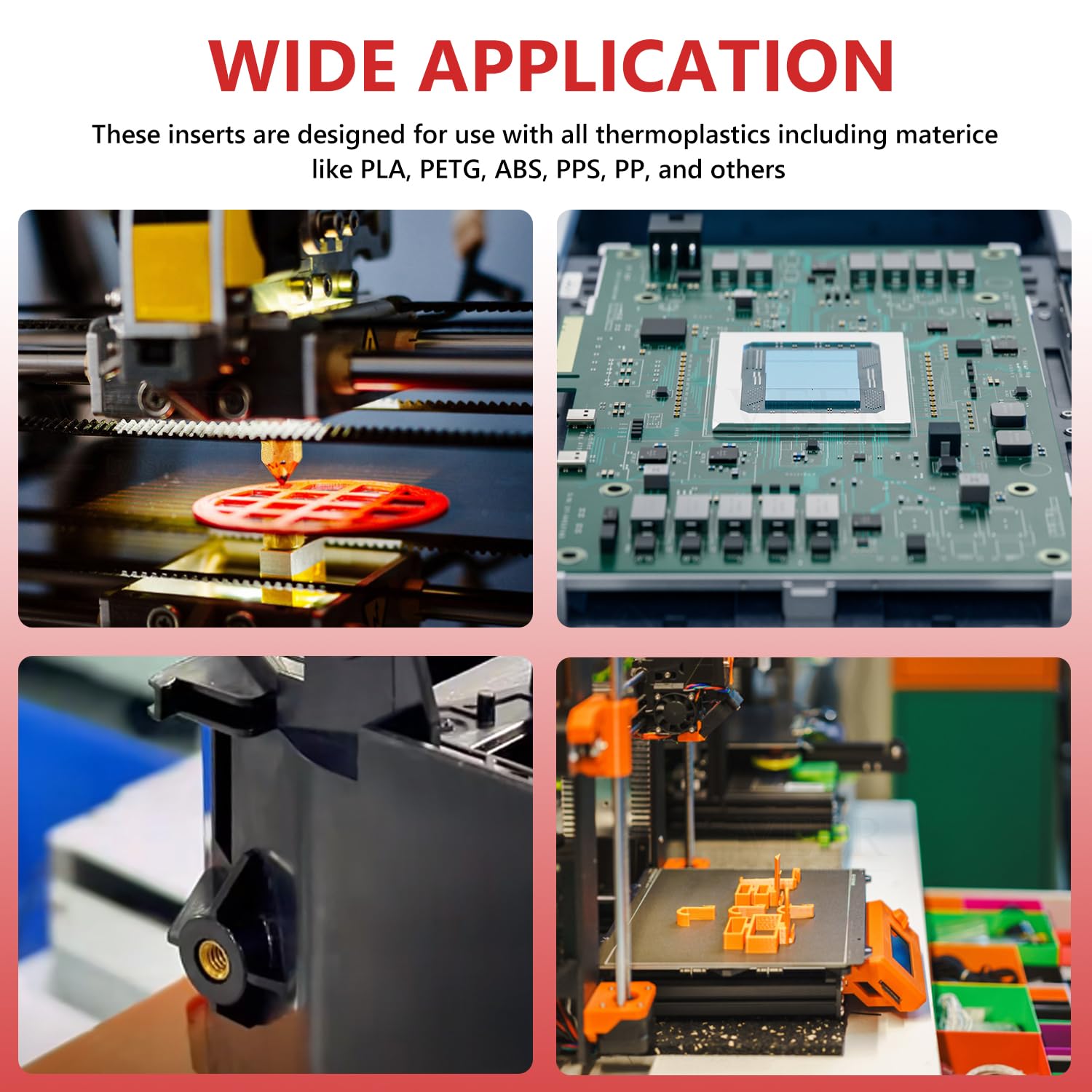 Newdeli 200pcs M3 Heat Set Inserts M3x4x5 Threaded Inserts for Plastic and 3D Printing Components Brass Metric Knurled Nuts Kit - Image 8