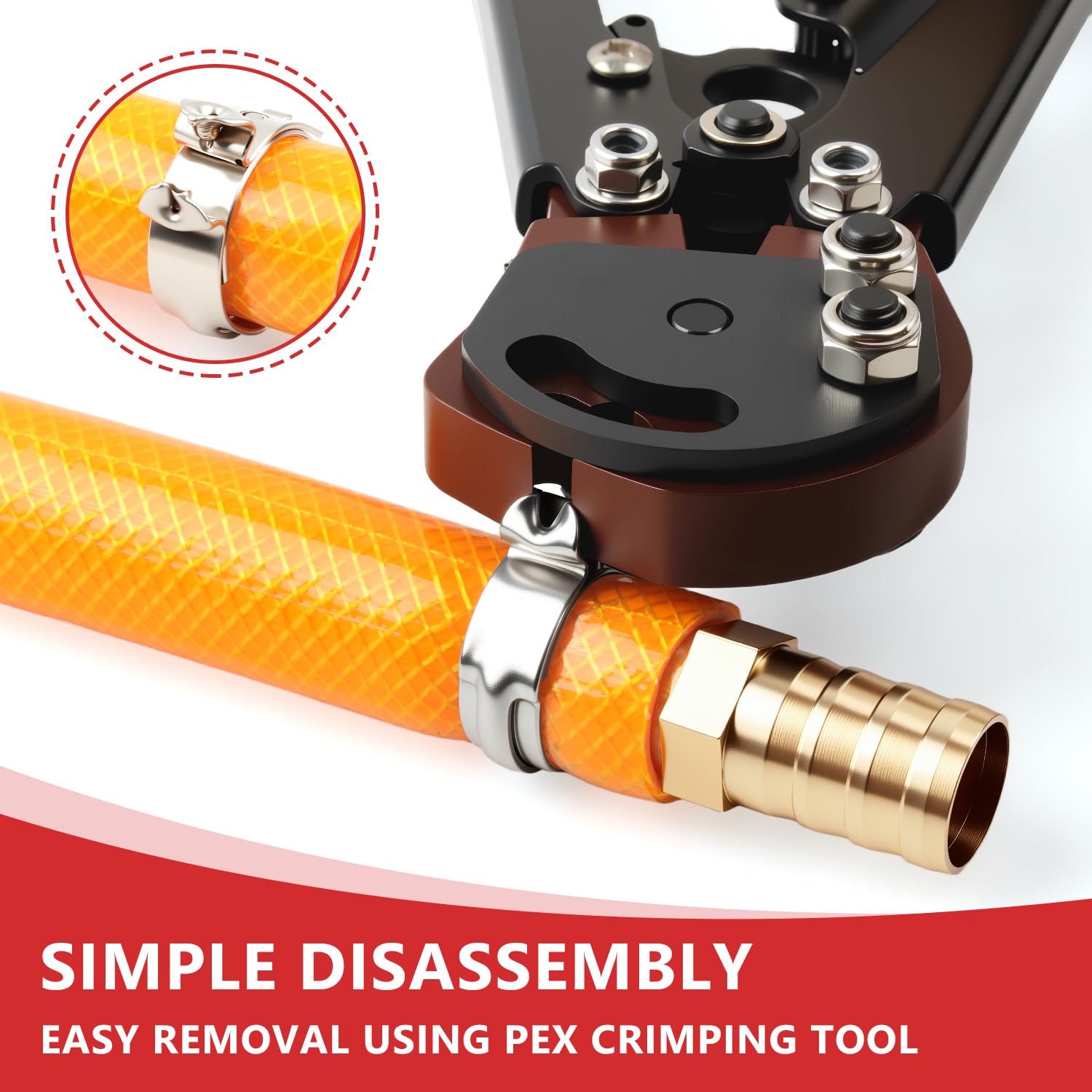 Newdeli 250pcs 1/2 inch Pex Crimp Rings Stainless Steel PEX Clamps Single Ear Hose Clamps Pex Fittings Cinch Pinch Clamp for Pipe Tubing Plumbing - Image 5