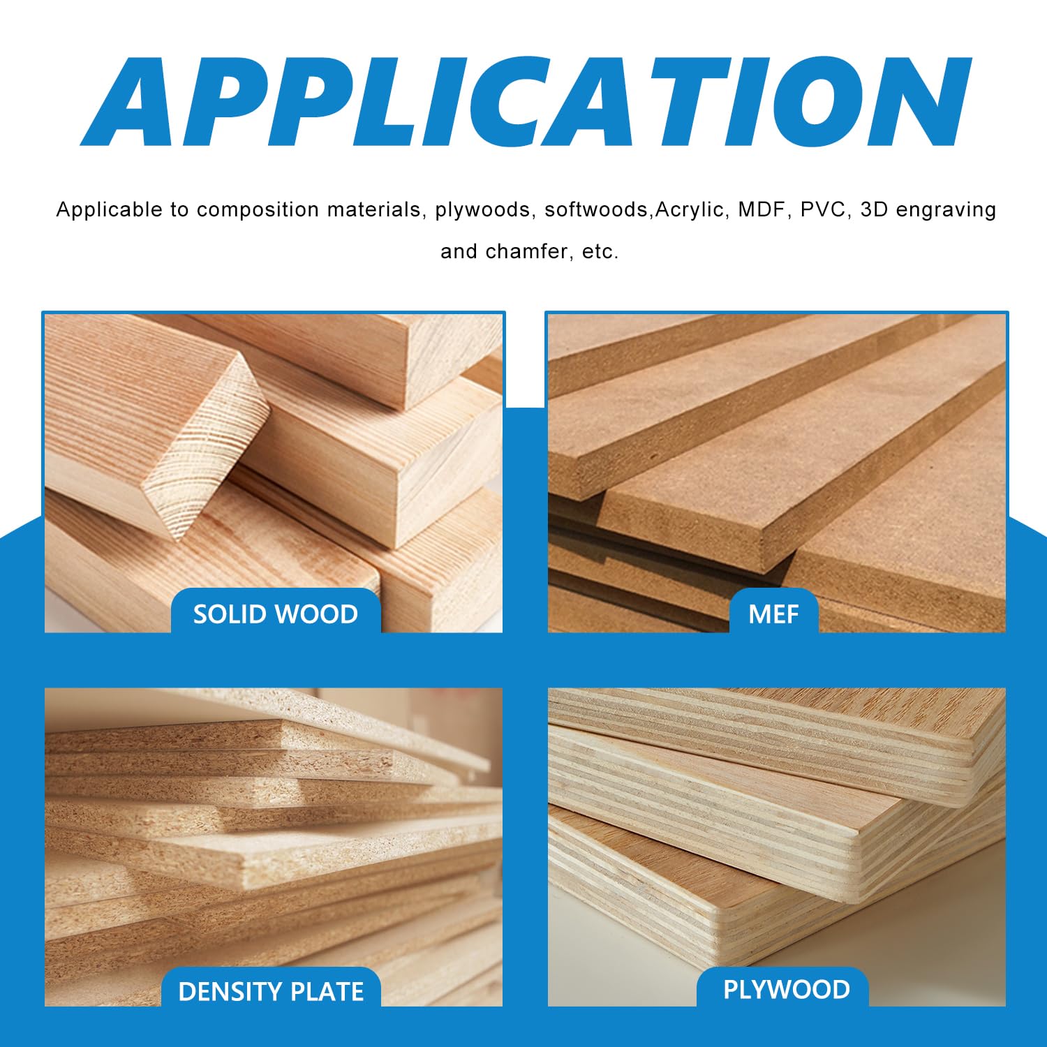 Newdeli 2Pcs Architectural Molding Router Bit Set 1/2 Inch Shank Picture Frame Decorative Router Bits for Crown Molding, Baseboards, Door Window Casings, Cabinet Trim, Cornice & Furniture Woodworking - Image 6