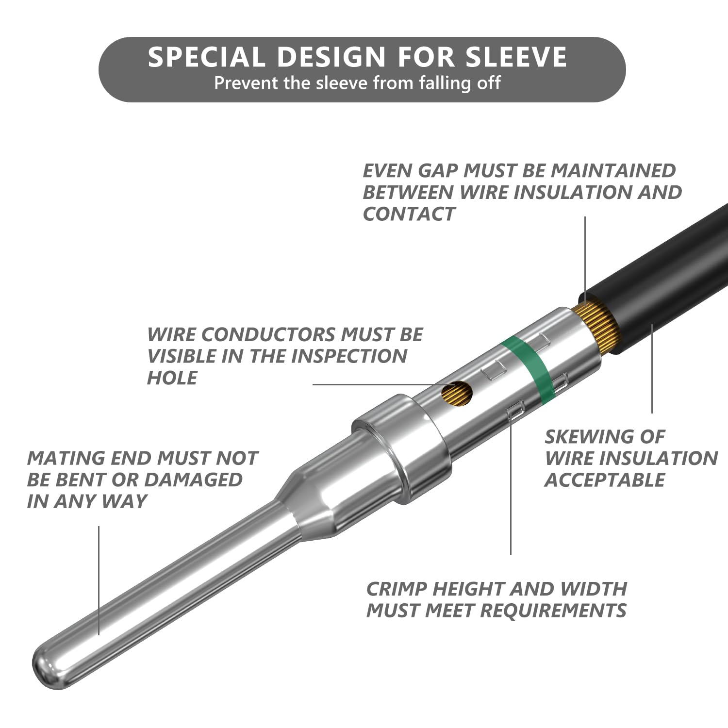 Newdeli 30 Pairs Deutsch DT Connectors Size 16 Solid Contacts, 0460-215-16141 Male Pins / 0462-209-16141 Female Sockets, 14-20 AWG Wire Gauge Solid Contacts Terminal Kit - Image 5