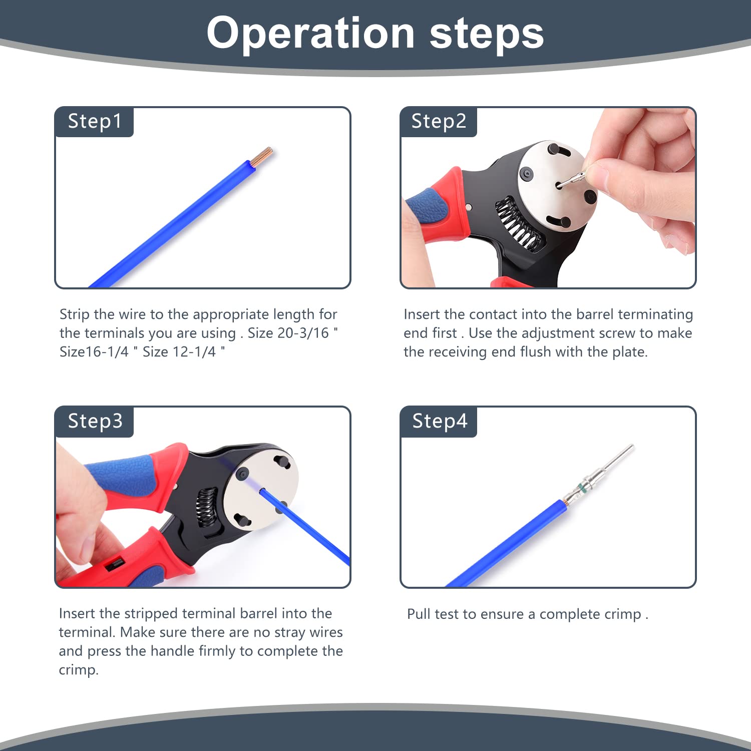 Newdeli 636PCS Deutsch Connector Kit 2 3 4 6 8 12 Pin DT Connectors with Deutsch Crimp Tool(14-20AWG) and Pin Removal Tool Size 16 Solid Contacts Waterproof Automotive Electrical Wire Connectors - Image 5
