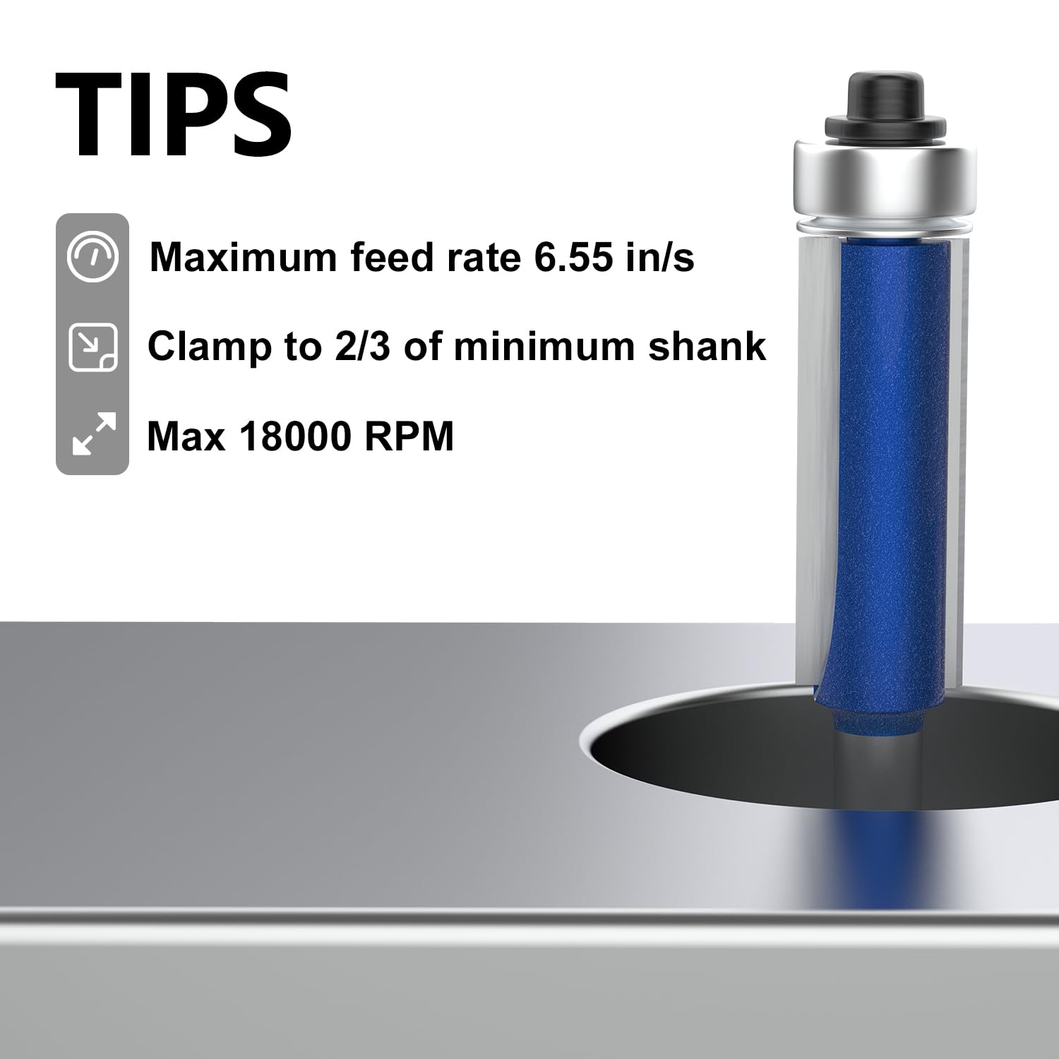 Newdeli 8PCS Flush Trim Router Bit Set 1/4 Inch Shank - 4pcs Top Bearing Flush Trim Router Bits and 4pcs Pattern Flush Trim Router Bits -Template Guide Woodworking Milling Cutter Tool - Image 9