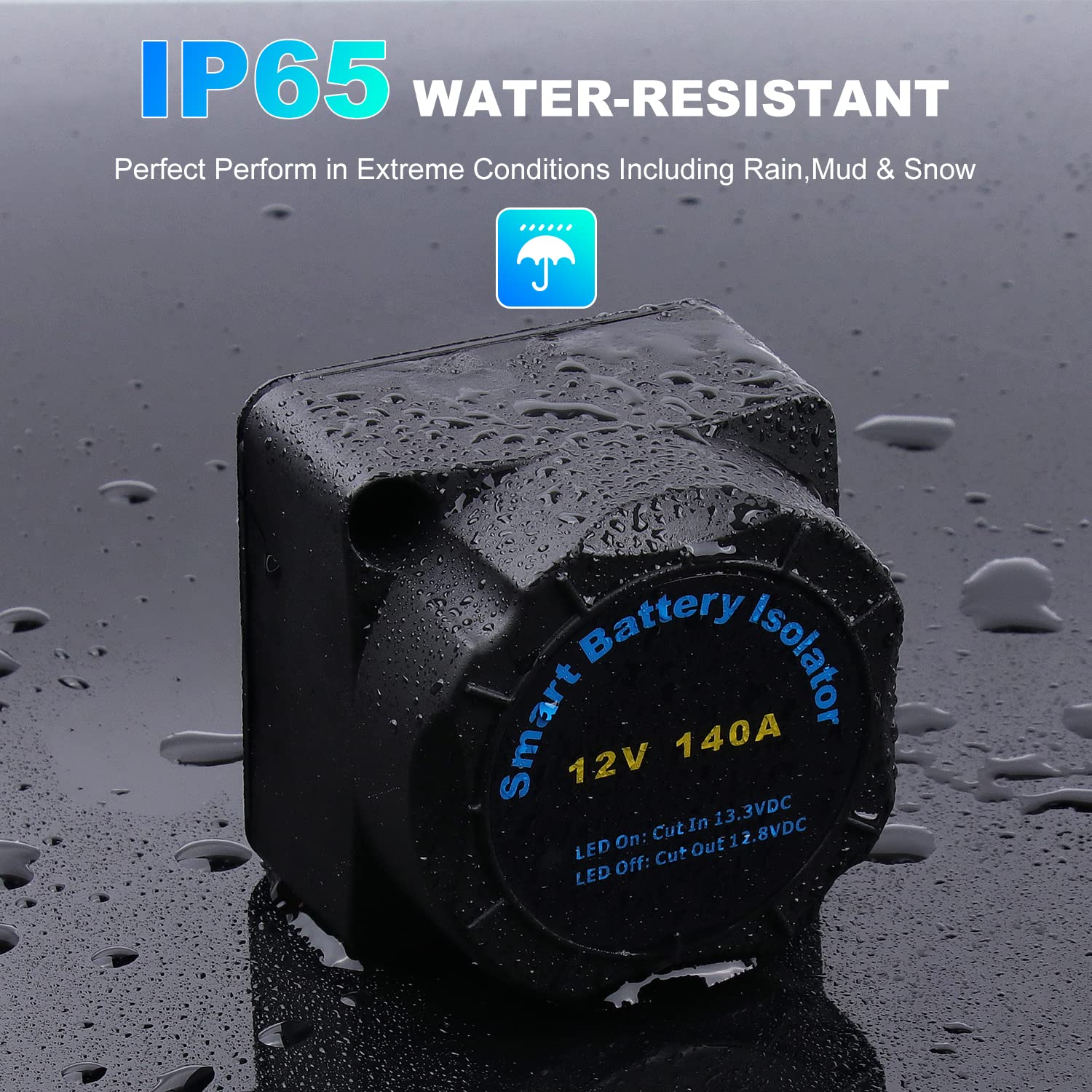 Newdeli Dual Battery Isolator Kit, 12V 140Amp Voltage Sensitive Relay VSR Double Battery Automatic Charger & Wiring Cable Kit For Car, Vehicle, RV, ATV, UTV, Boat, Camper, Truck - Image 5