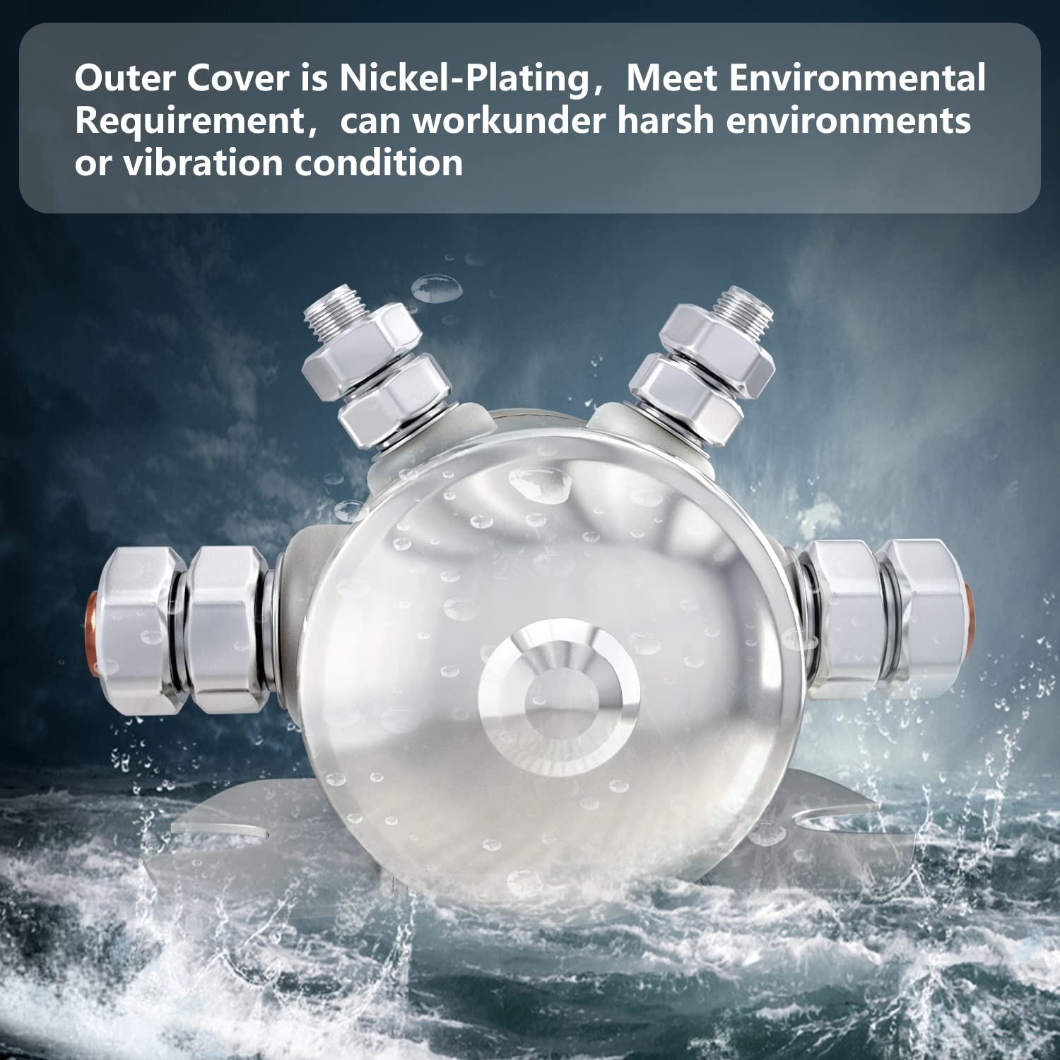 Newdeli Max 300A Continuous Duty Solenoid Relay Nickel-Plating for Golf Carts, Winch, Marine in Rush 12VDC - Image 4