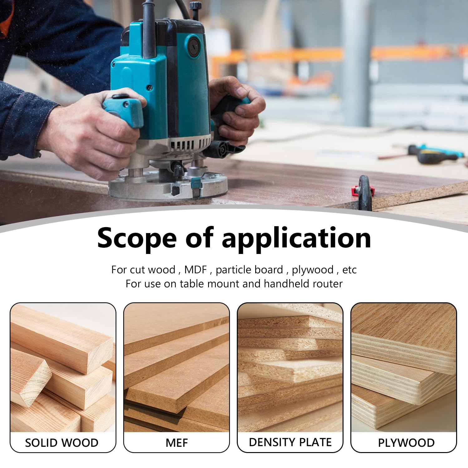 Newdeli Roundover Router Bit Set 1/4" Shank, 7pcs Router Bits, Carbide Corner Rounding Edge-Forming, for Cabinet Edges, Radius 1/8", 3/16", 1/4", 5/16", 3/8", 7/16", 1/2" - Image 7