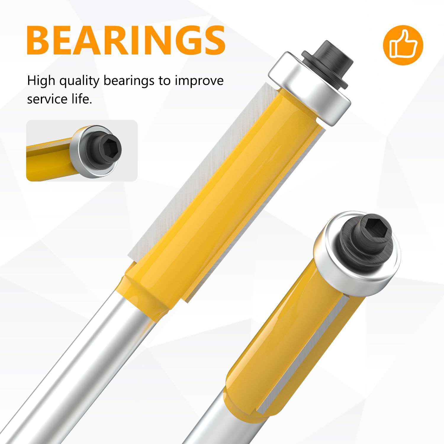 Newdeli Router Bit Set 35 Pieces 1/4 Inch Shank Tungsten Carbide Tipped Router Bits for Professional Woodworkers and Beginners with Aluminum Alloy Storage Box - Image 5