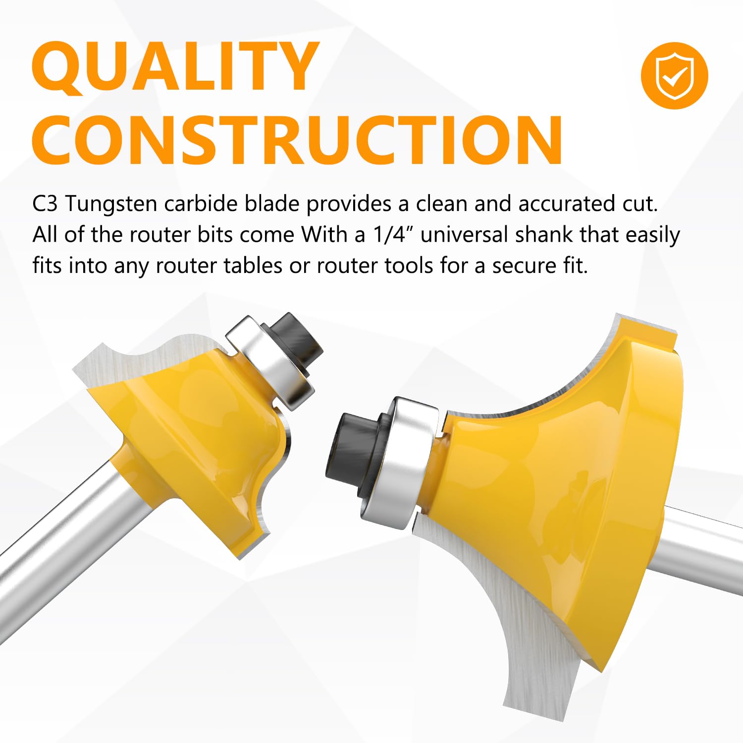 Newdeli Router Bit Set 35 Pieces 1/4 Inch Shank Tungsten Carbide Tipped Router Bits for Professional Woodworkers and Beginners with Aluminum Alloy Storage Box - Image 6