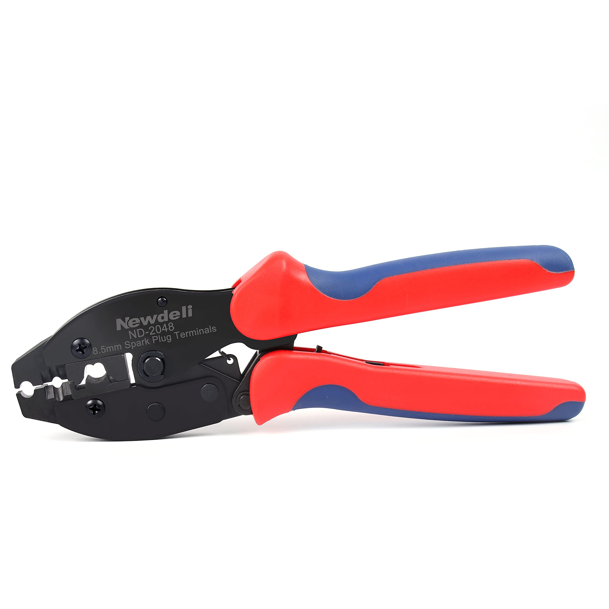 Spark Plug Wire Crimper, Newdeli Crimping Pliers for Spark Plug Stripping Tool, ND-2048 for Crimping and Stripping Spark Plug Wire, Dia 8.0-8.5mm,Ratchet spark plug wire crimping tool - Image 6